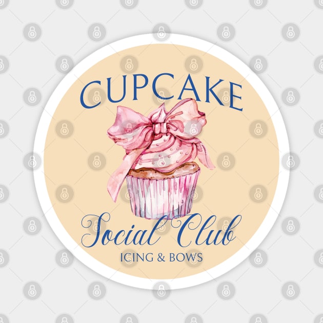 Cupcake Social Club Friends Cupcakes Coquette Cupcake Magnet by Yesteeyear